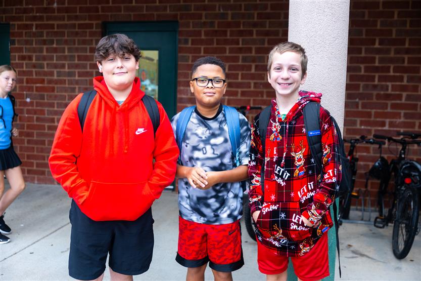 People smile on the first day of school